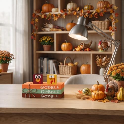 Smile Thanksgiving Wooden Block Decor