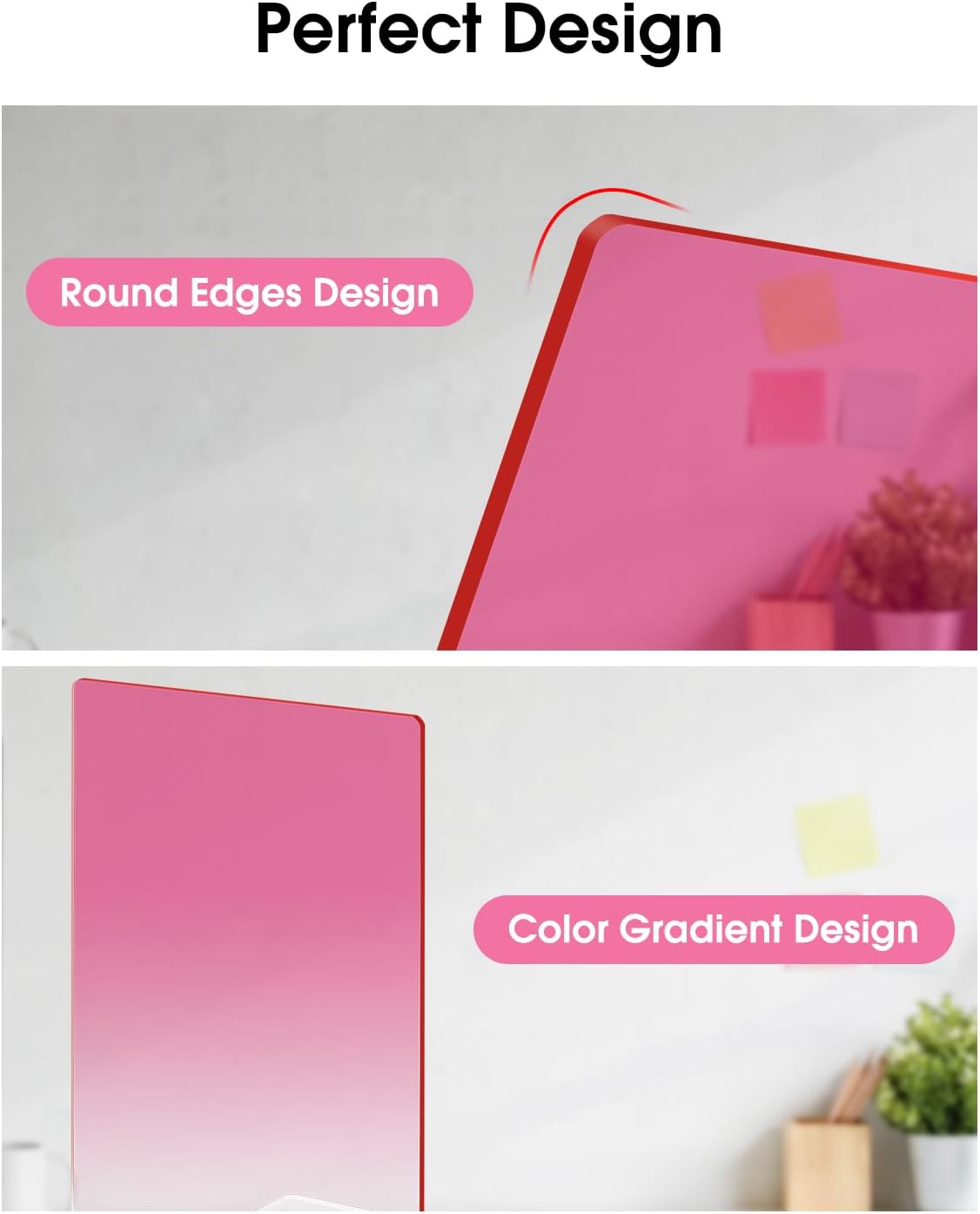 Acrylic Bookends / Book Ends / Pink