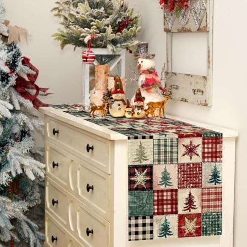 RABUSOFA Christmas Table Runner 13 x 48 Inch Christmas Decorations for Home