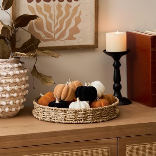 DN DECONATION Mini Fall Pumpkin Decor, Fake Decorations for Home, 12PCS