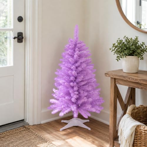 4FT Purple Artificial Small Christmas Tree Mini Tabletop Decor