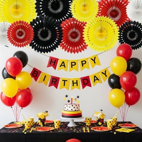 BEISHIDA 11packs Honeycomb Round Paper Fans Hanging Party Decoration