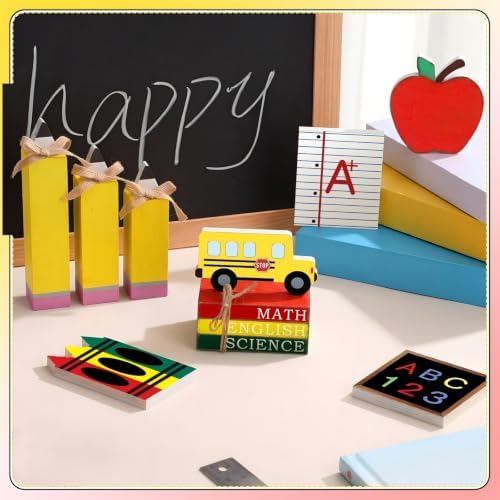 11 Pcs Back to School Tiered Tray Decor, Table Centerpiece Decor