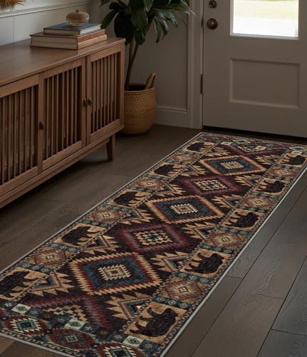 YIHOUSE Washable Western Cabin Runner Rug 2x6 Hallway