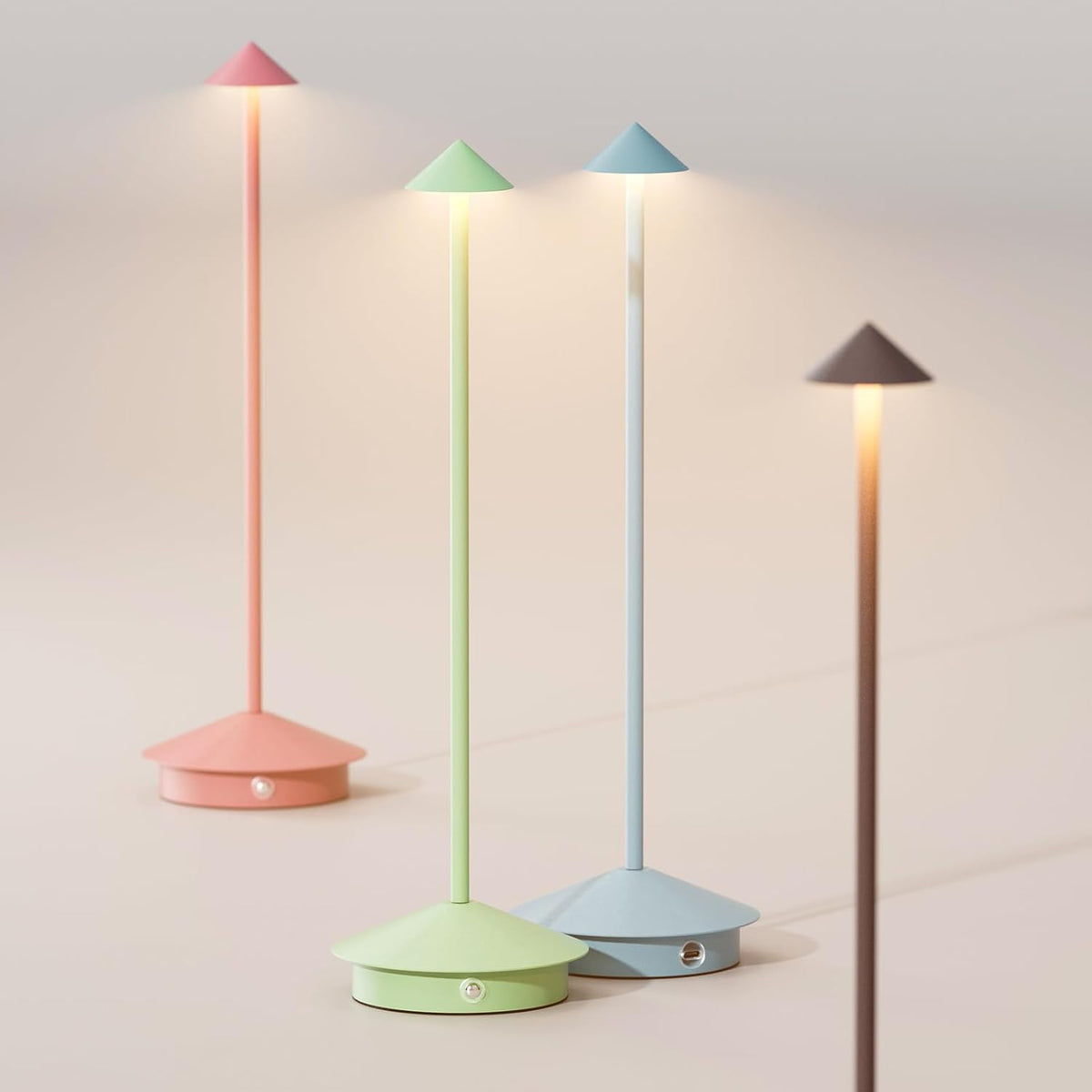 Cordless LED Table Lamps,Portable Battery Desk Lamp,2 Pack,Blue | 6000mAh Rechargeable,3000K/4500K/6000K Touch Stepless