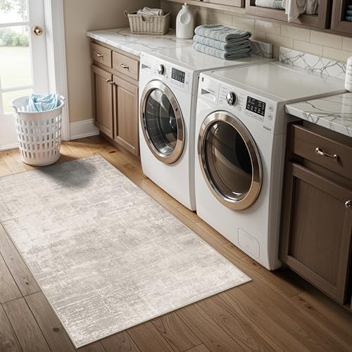 Washable 2x4 Entryway Area Rugs: Abstract Water Resistant Kitchen Sink Rug Non-Slip Durable Doormat Ultra Soft Living