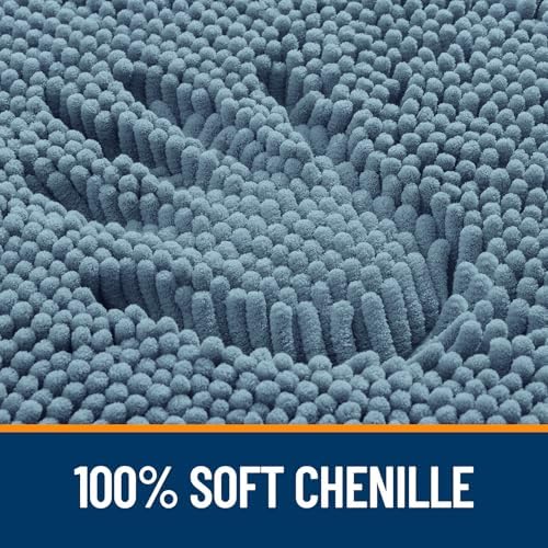 OLANLY Toilet Rugs U-Shaped 24x20, Soft Absorbent Chenille Contour Rugs