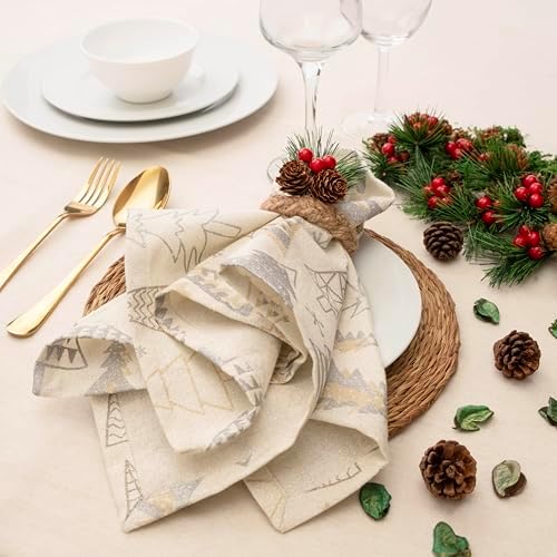 Blue Needles Buffalo Plaid Cloth Napkins 100% Cotton Set of 12-18" x 18"