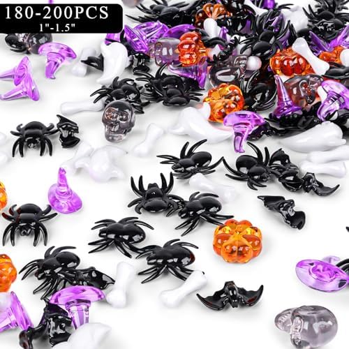 FUTUREPLUSX 180-200 PCS Halloween Vase Filler, Halloween Sensory Bin Filler