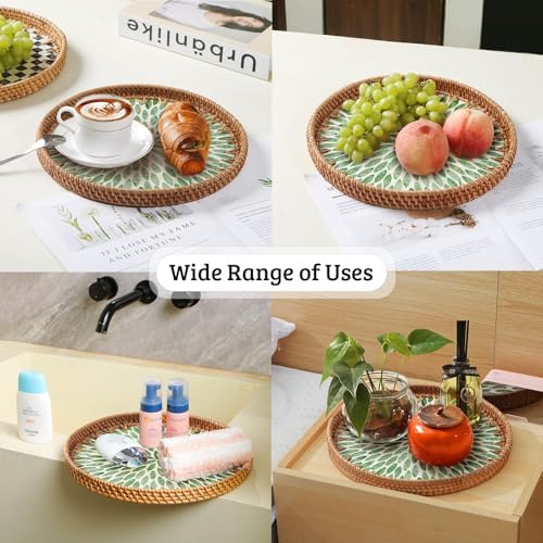 Round Rattan Tray / Leaf