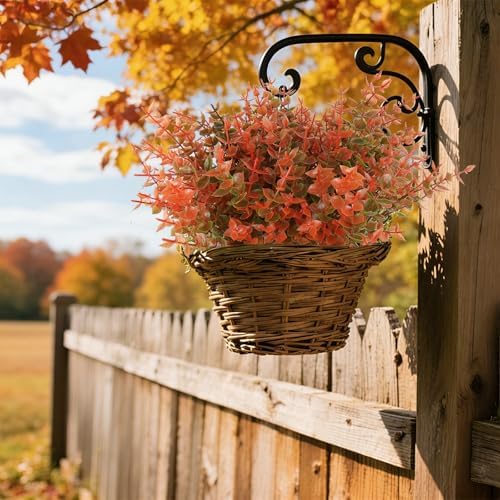 RECUTMS Artificial Fall Mums Flowers No Fade Faux Autumn Plant Outdoor 12Pc