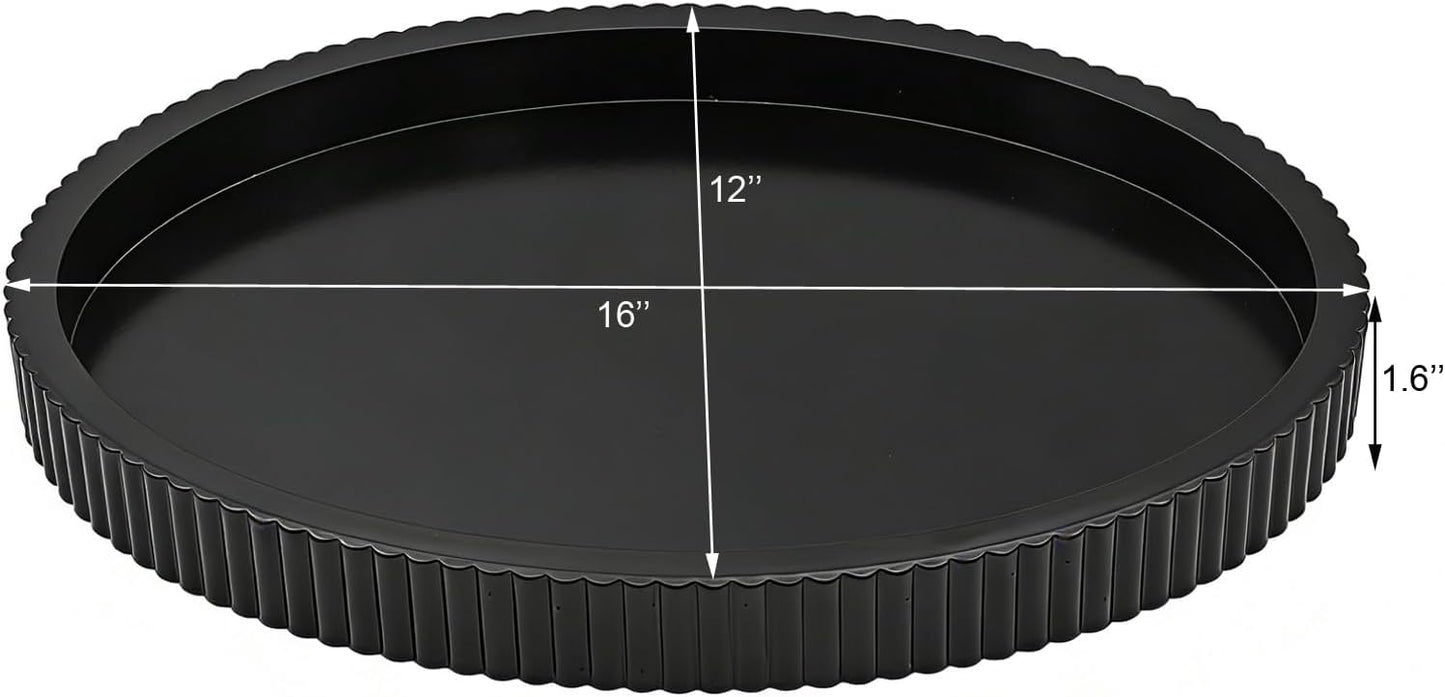 Oval Wooden Tray / Black B