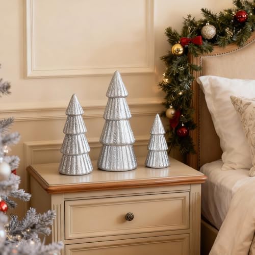 Joyhalo Silver Tabletop Christmas Trees