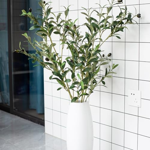 222 Leaves for Vase Faux Olive Branches Home / 39 Inch / Set of 2