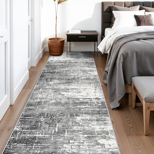 Abstract 14ft Long Runner Rug: Non-Slip Washable Rug Runner Low-Pile Soft Beside Carpet Indoor Farmhouse Entryway Floor