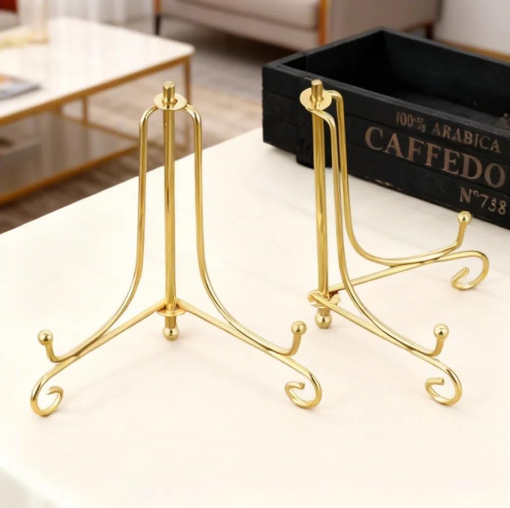 Easel Stands for Photo / Gold / 4 Inch / Set of 10