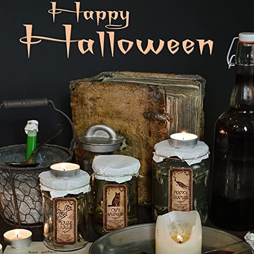 Zonon 80 Pcs Apothecary Bottle Labels Halloween Potion Decals