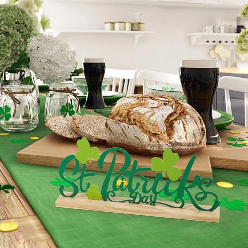 Metal Happy St. Patrick's Day Sign Decorations for Home Party Shelf Mantel