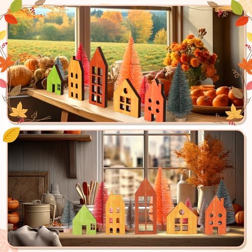 Thyle 12 Fall Table Centerpieces Decor Bottle Brush Christmas Trees