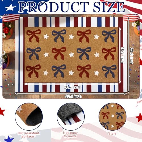 Tinideya 2 23.6 X 35.4 Inches Bow Red Blue White