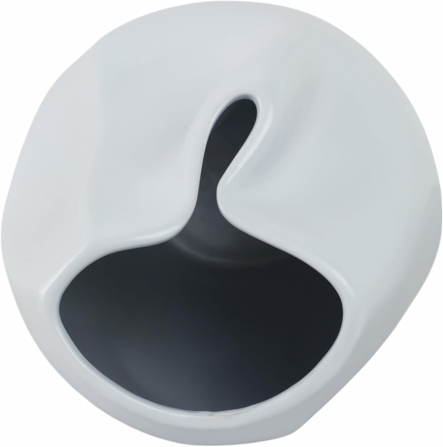 Ceramic Vase / Flower Holder / 14.0" H / White