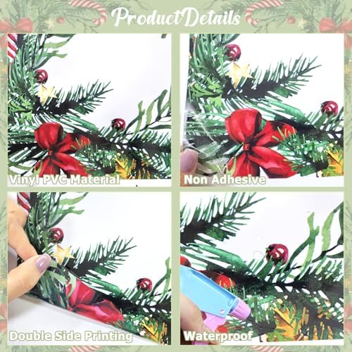 Christmas Window Clings Pine Tree Leaves Stickers