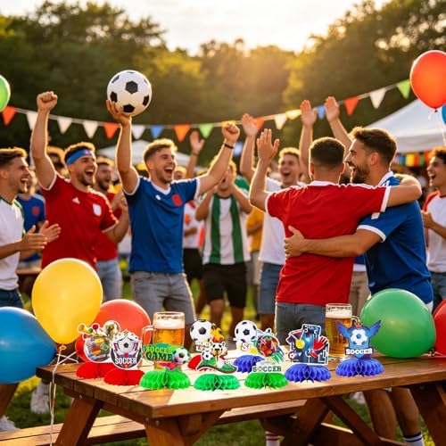 9Pcs Soccer Party Decorations,Soccer Table Decorations Centerprise