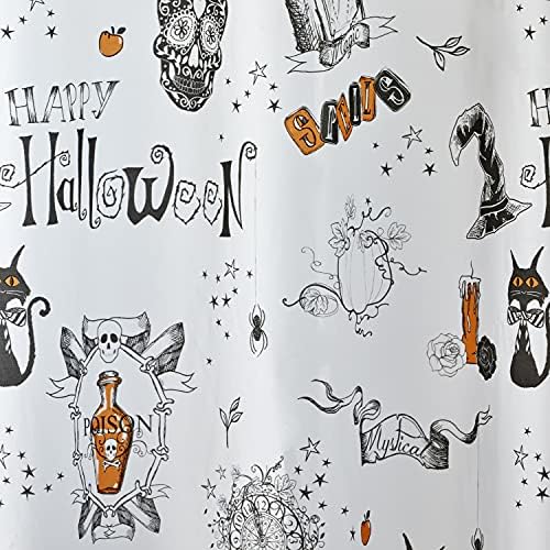 SKL Home Happy Halloween Shower Curtain & 12pc Hook Set, Multi