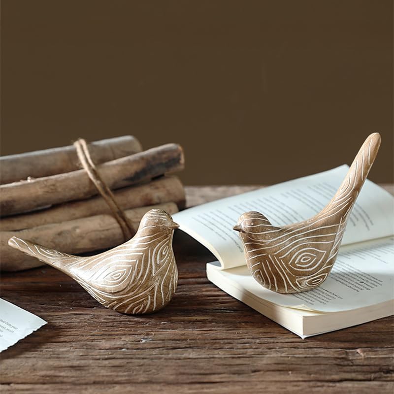 Bird Statues Home Decor / A Set