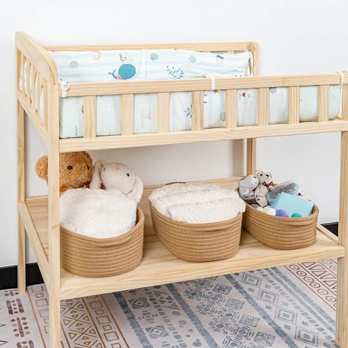 Small Cotton Rope Storage Basket Set 5 / Tan Brown