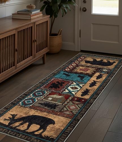 YIHOUSE Washable Rustic Cabin Runner Rug 2x6 Hallway