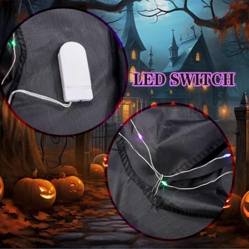 light up Halloween Decorations Witch Hat Hanging sawtooth Lights Ghost hats
