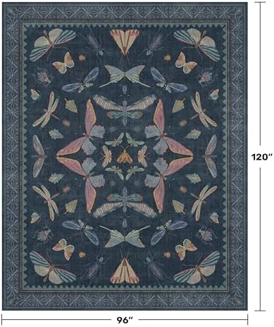 8x10 Large Farmhouse Rugs for Living Room - Unique Washable Area Rug for Bedroom, Dining Room Under Table, Boho &