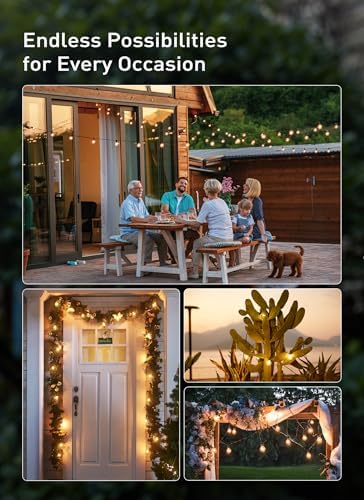 Brightown Outdoor String Lights, 30FT G40 LED IP65 Waterproof Patio Lights