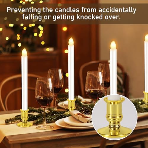 2 Pack Christmas Window Candles with Remote Timer Battery Operated