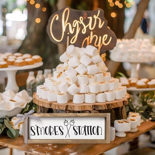 Smores Station Sign Camper Decor for Inside Shelf Table Wall