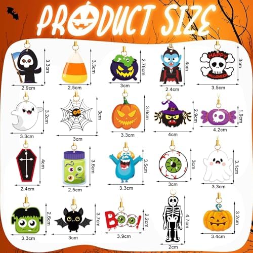 36Pcs Halloween Tree Ornaments Double Sided Acrylic Hanging Decor