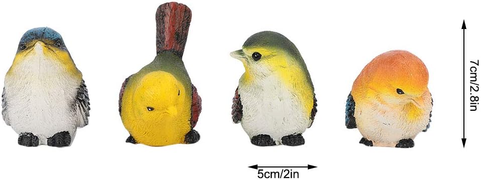 Bird Figurine Decor Lawn Garden Courtyard Ornaments / Set of 4