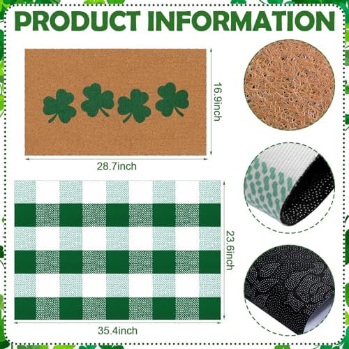 Tinideya 2 23.6 X 35.4 Inches St. Patrick's Day Green White
