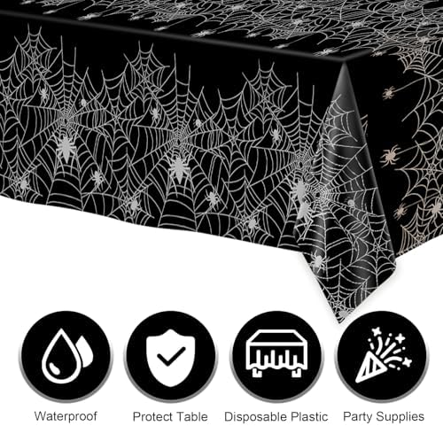 Childom 3 Pack Halloween Tablecloth Rectangle Table,Halloween Decorations