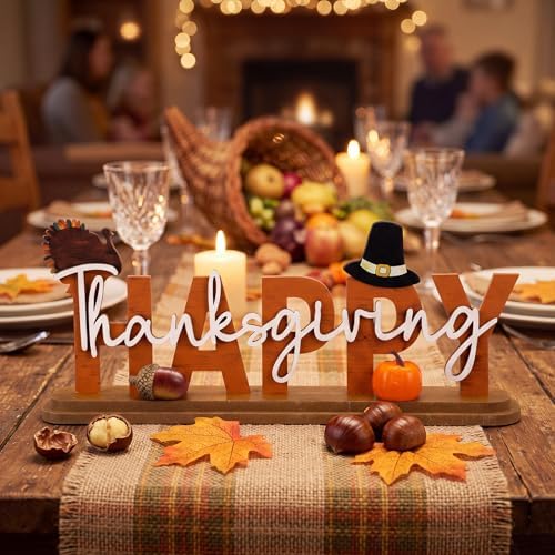 Cinnvoice Fall Table Decoration Metal Thanksgivingtiered Tiered tray Decor