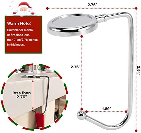 Christmas Stocking Holders for Mantle, 6 Pack Mantel Stocking Hangers