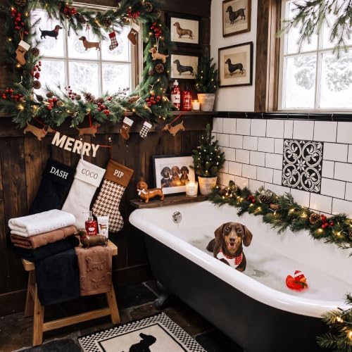 Remagr 3 Pcs Dachshund Hand Towels Set for Bathroom 29.5 x 13.8 Inch