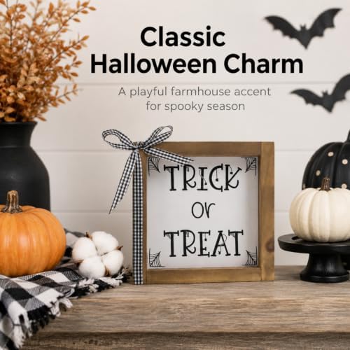 Trick or Treat Sign, Halloween Wall Table Shelf Mantle Home Decor