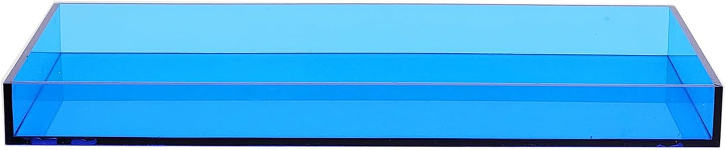 Acrylic Tray Bathroom Tray for Countertop / Blue