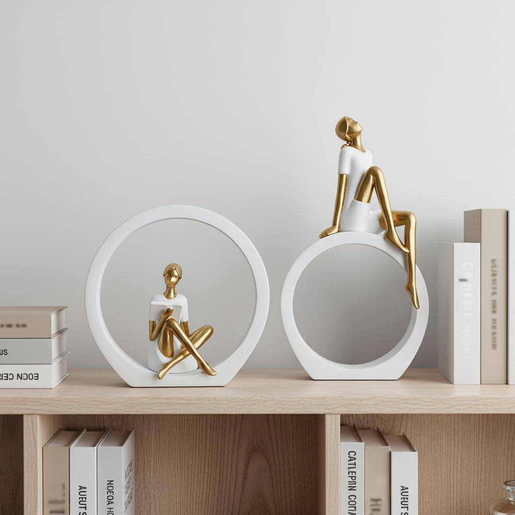 Modern Abstract Female Reader Figurine / Reading Statue