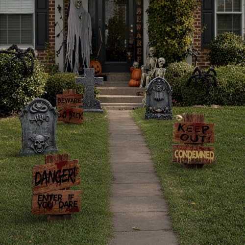 16.5Inch Halloween Decorations Outdoor Yard Signs, 6pcs Double-Sided