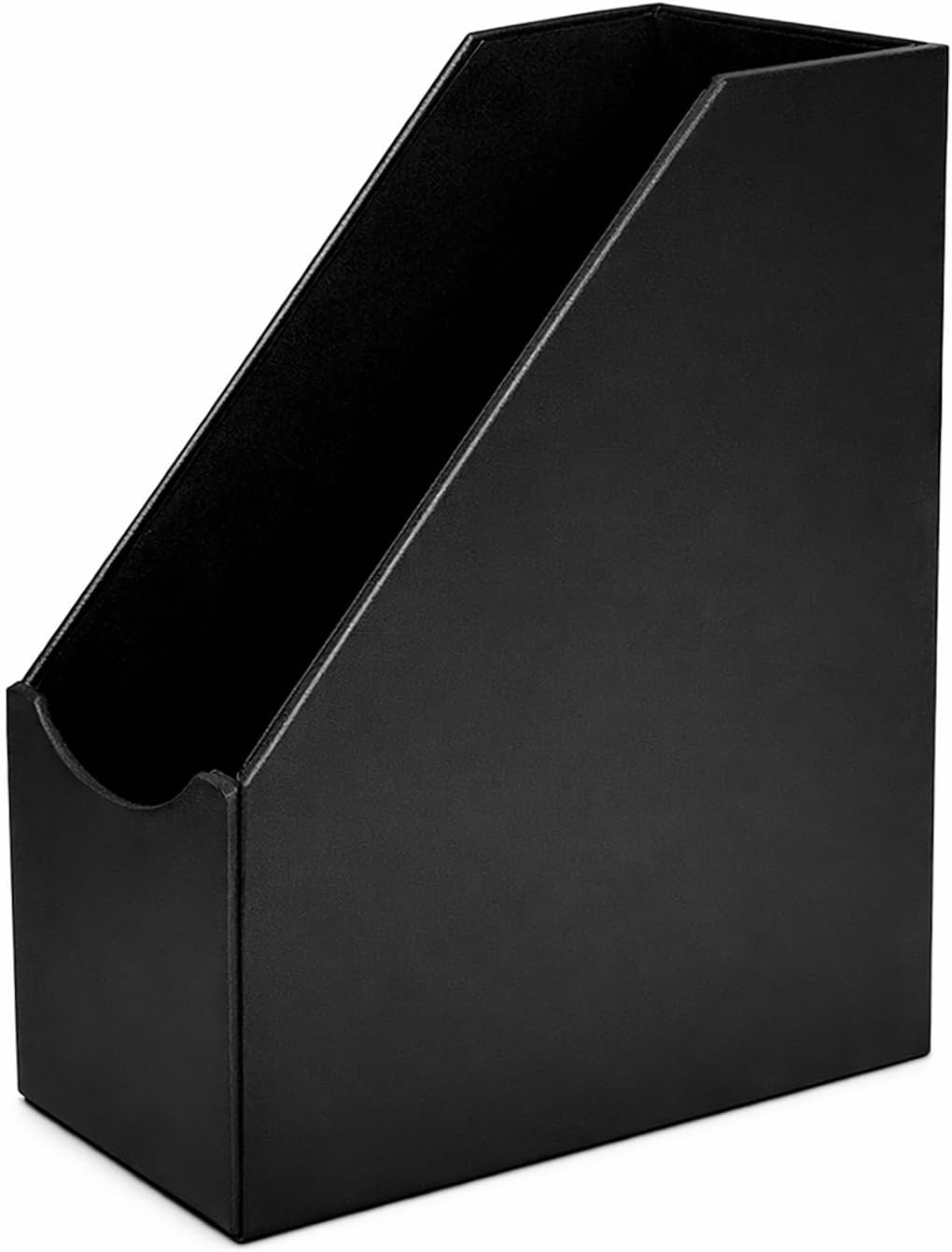 UnionBasic Magazine File Holder, Leatherette Desktop Document Organizer, Home Office Paper Holder File Storage