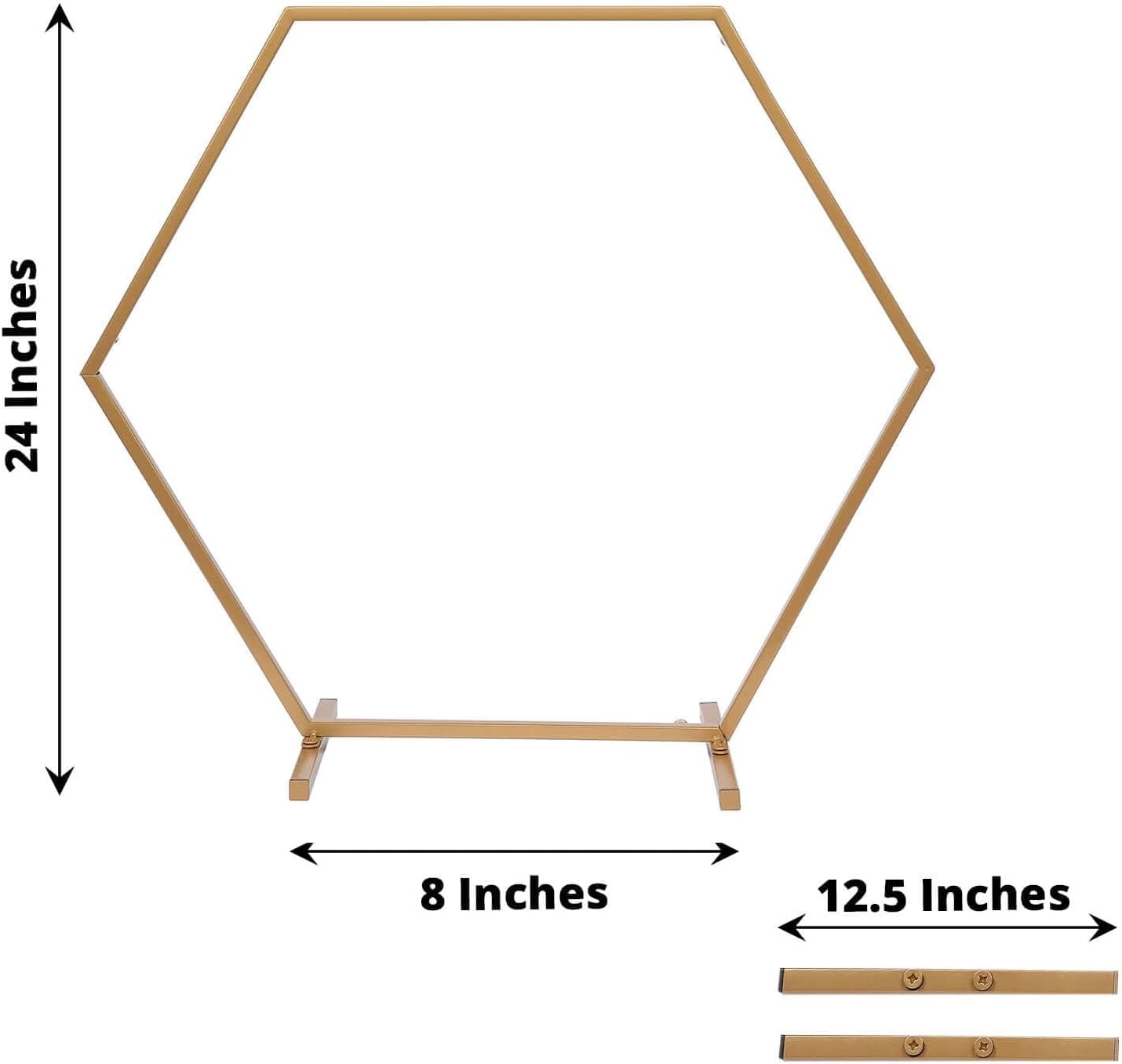 Efavormart 24" Metal Hexagon Table Wedding Arch Centerpiece Stand / Gold