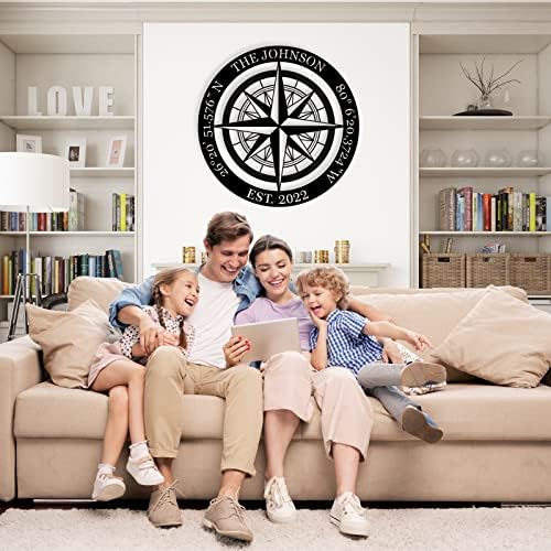 Metal Compass Decor / Black002